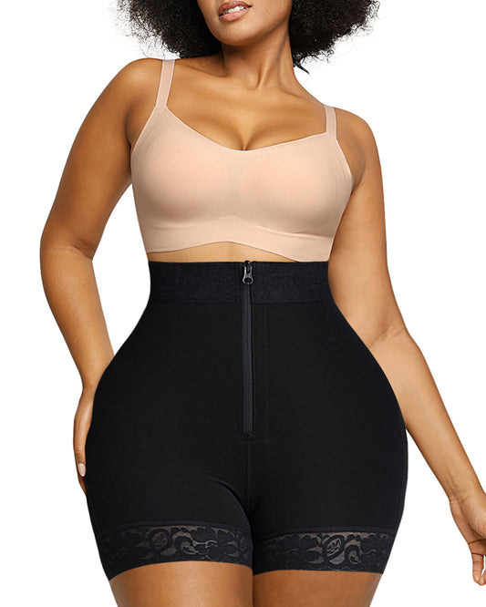 SHAPELLX Butt Lifter Shapewear Tummy Control Shorts For Women Waist Cincher With Hook Zipper Closure Body Shaper Wear