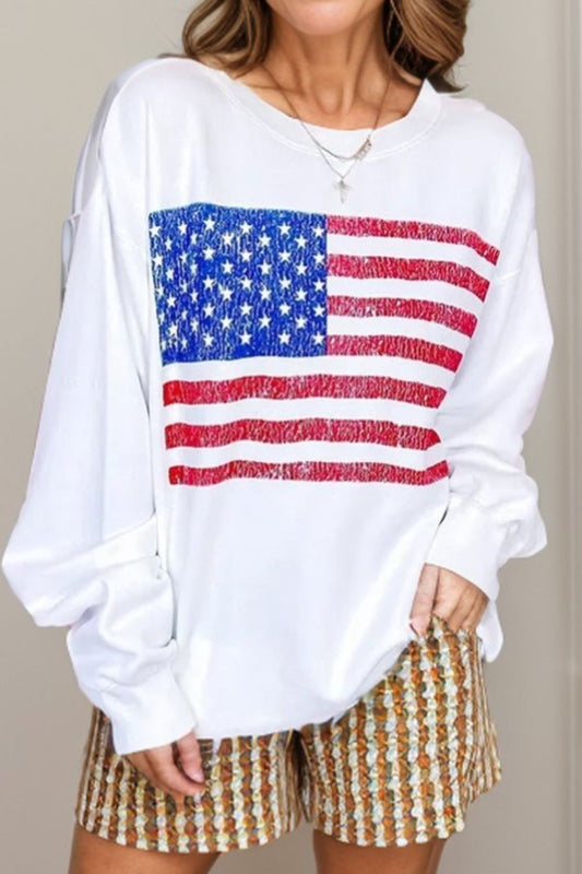 Round Neck Long Sleeve Sweatshirt