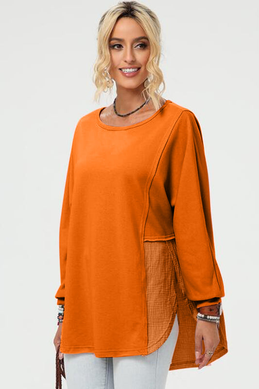 Comfortable Long Sleeve High-Low T-Shirt