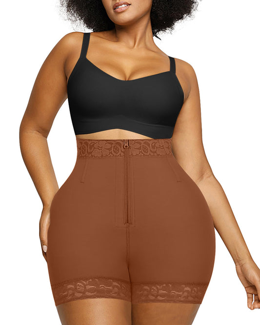 SHAPELLX Butt Lifter Shapewear Tummy Control Shorts For Women Waist Cincher With Hook Zipper Closure Body Shaper Wear