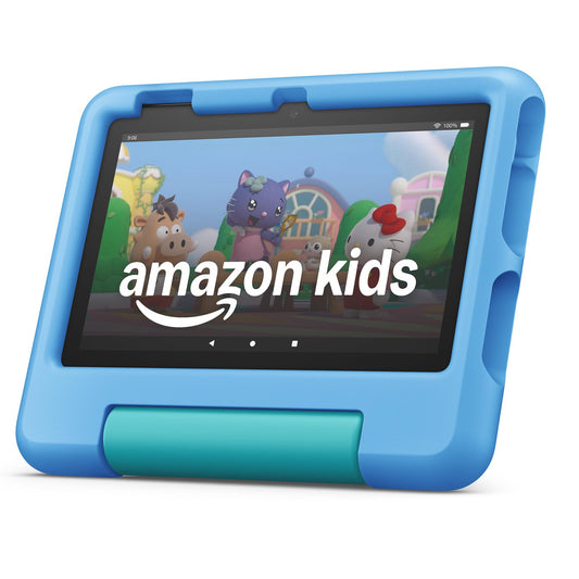 Amazon Fire 7 Kids tablet (newest model) ages 3-7. Top-selling 7" kids tablet on Amazon. Includes ad-free and exclusive content, easy parental controls, 10-hr battery, 16 GB, Purple