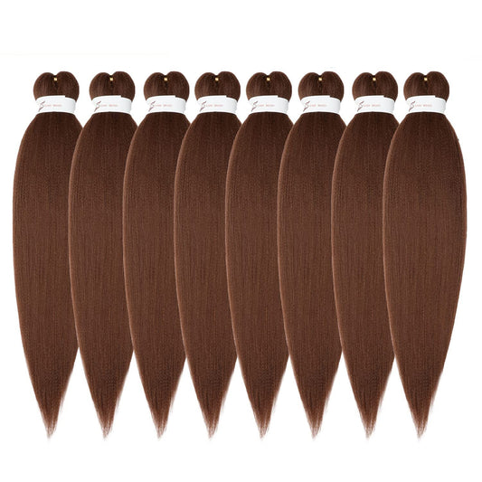 Braiding Hair Pre Stretched 24 Inch 8 Packs Ombre Professional Soft Yaki Texture, Itch Free, Hot Water Setting Extensions for Braids (24in,1B/30)