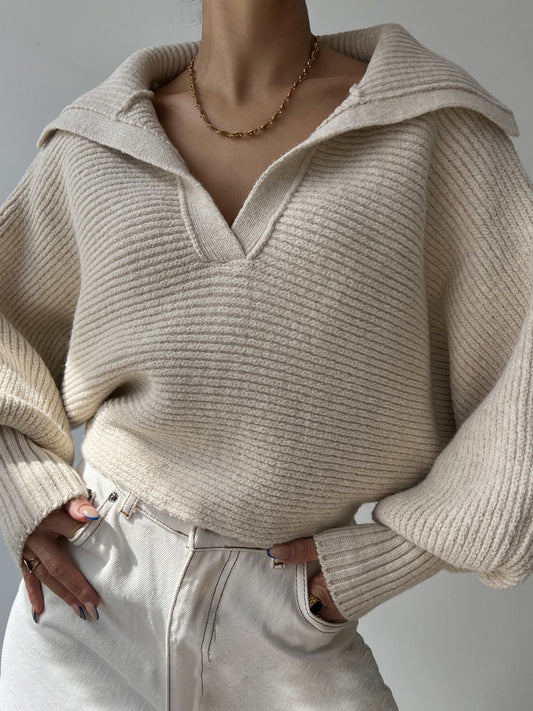 Collar Long Sleeve Sweater