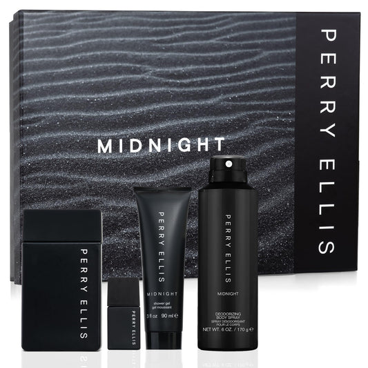 Perry Ellis Midnight Eau De Toilette Spray for Men, 3.4 Fl Oz (100 mL)
