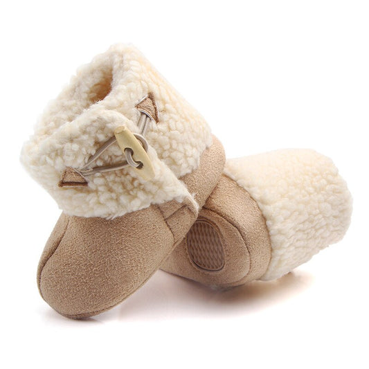 Toddler Fur Plush Insole Buckle Boots