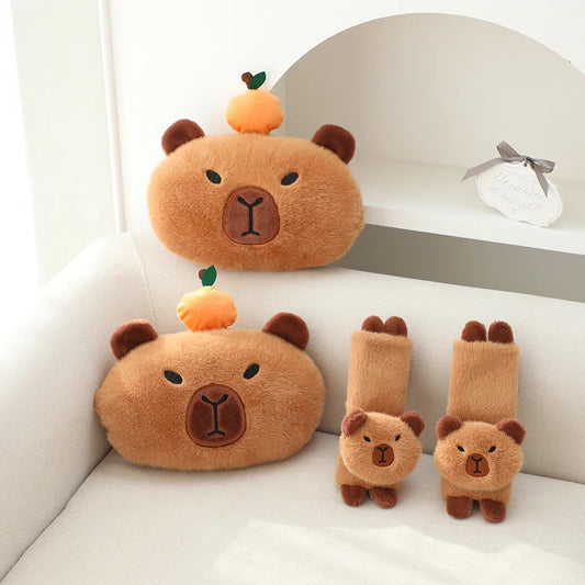 Capybara Stuffed Animal Car Headrest Neck Pillow Cushion