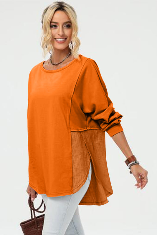 Comfortable Long Sleeve High-Low T-Shirt