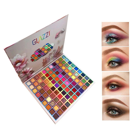 Paleta de sombras de ojos de 99 colores/sombras de ojos con purpurina/polvos mate 