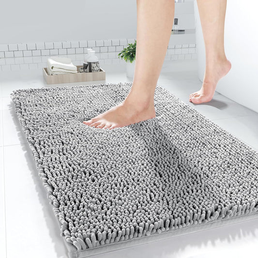 Alfombra de baño de felpa: alfombra de chenilla antideslizante de Yimobra