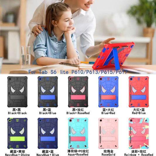 Samsung Galaxy Tab & Shoulder Strap S6 Lite SM-P619 SM-P613 SM-P610 SM-P615 SM-P620 SM-P625 10.4 inch cover Silicone +PC Case