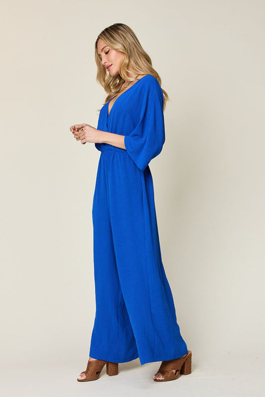 Casual Wide Leg Jumpsuit with Pockets