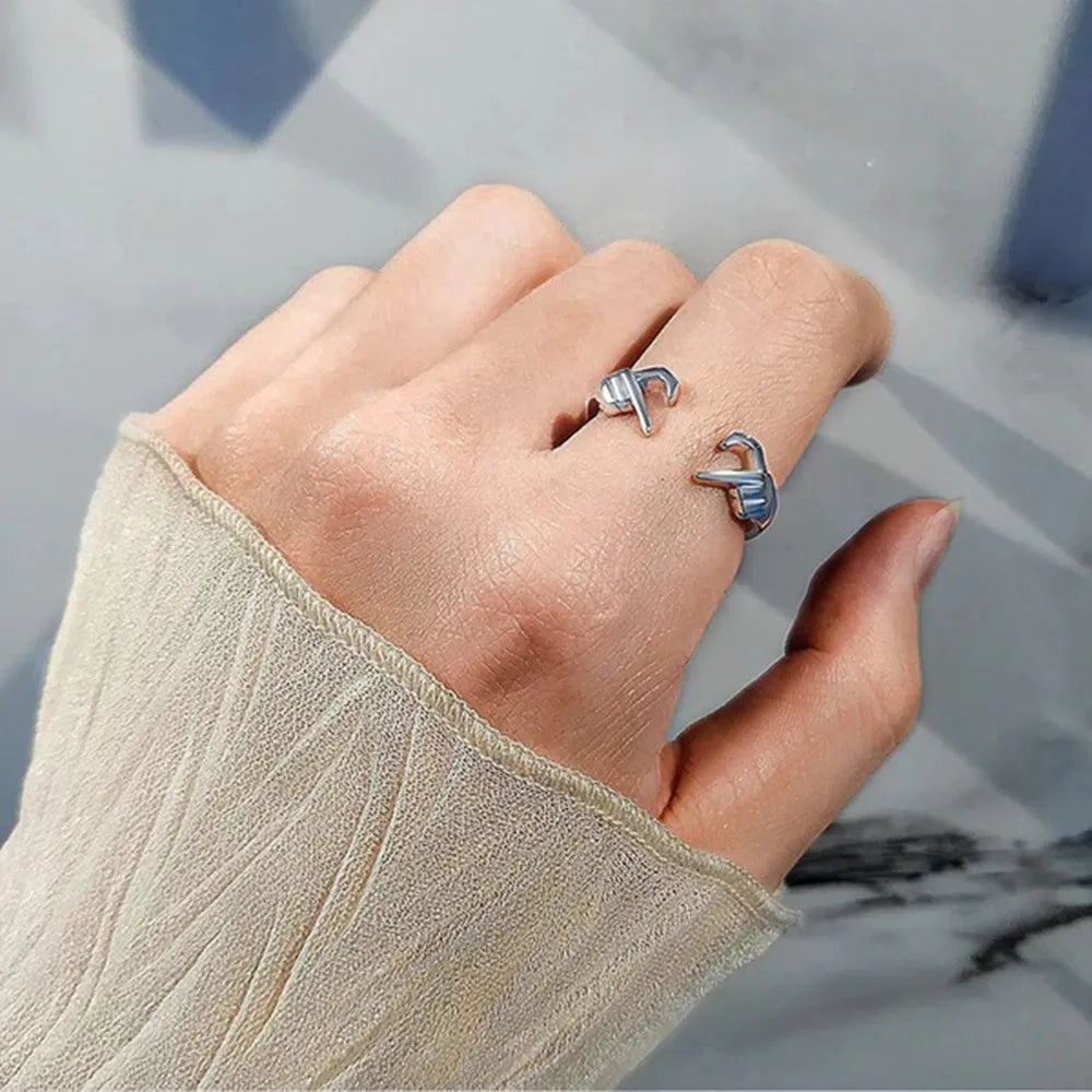 Hand Shape Rings Hand Heart Shape 925 Sterling Silver Open Ring – Shopping With Venus